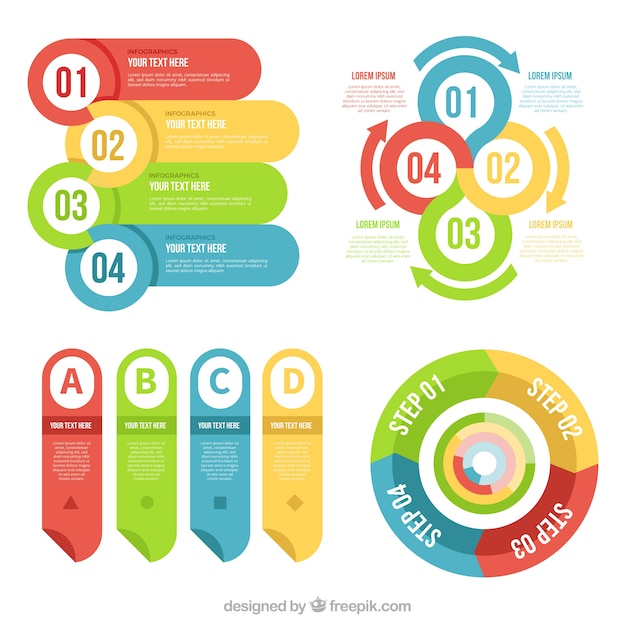 Collection of Modern Infographic Elements – Free Download