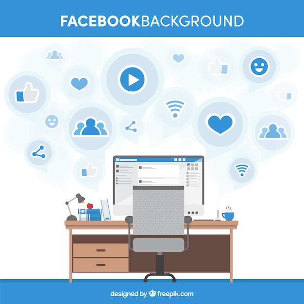 Desktop Wallpaper Featuring Facebook Icons – Free Download