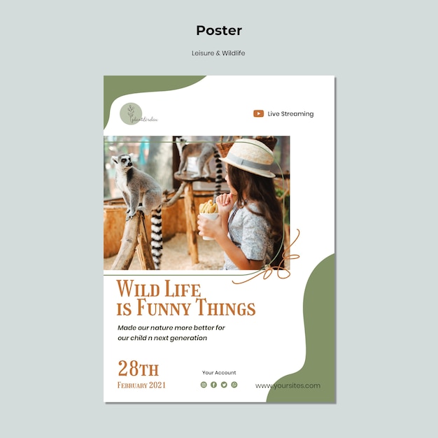 Wildlife and Leisure Poster Template – Free Download