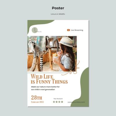 Wildlife and Leisure Poster Template – Free Download