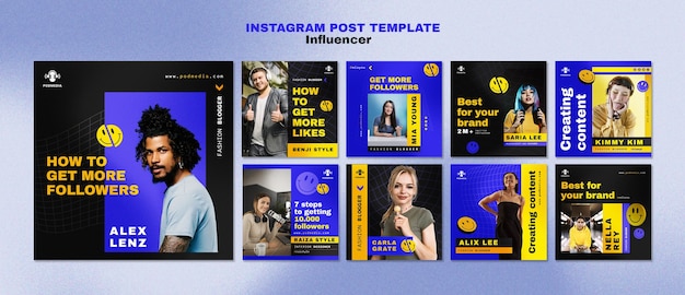 Flat Design Influencer Template – Free Download