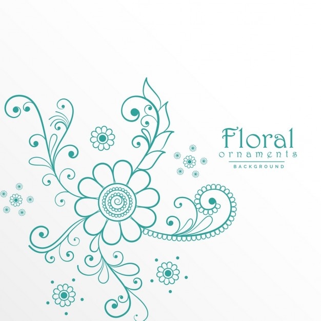 Elegant Blue Floral Ornaments – Free Download