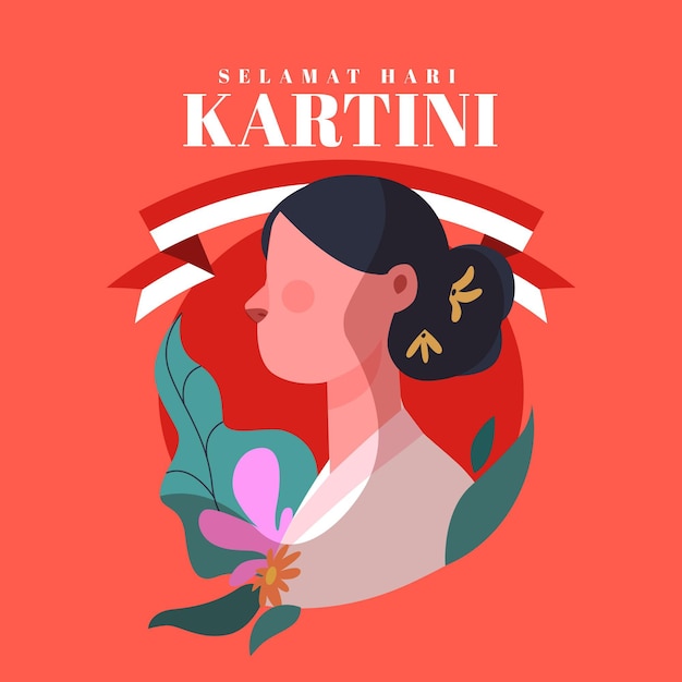 Flat Kartini Day Illustration – Free Download