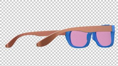 3D Rendered Illustration of Sunglasses on Transparent Background – Free to Download