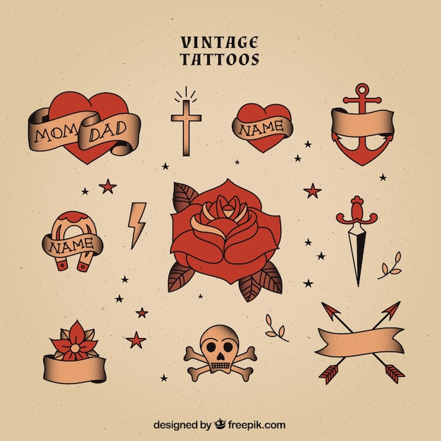 Collection of Vintage Tattoos – Free Download