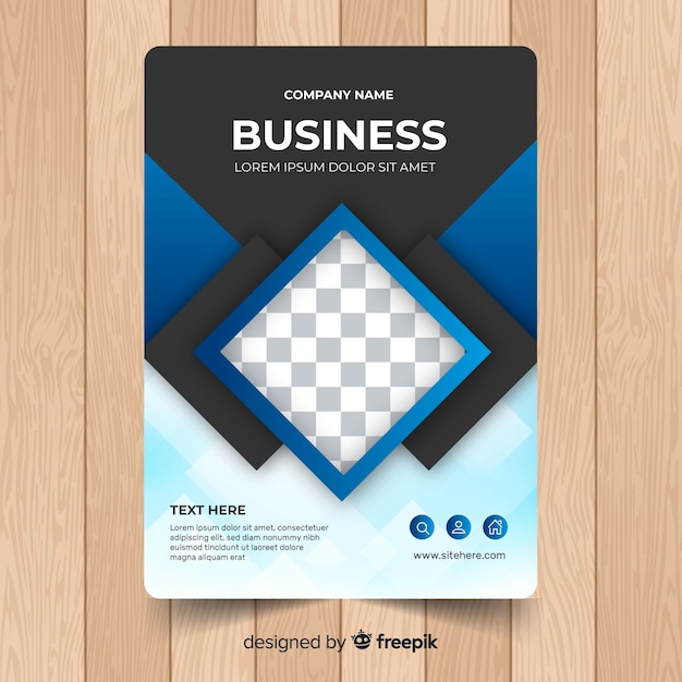 Business Flyer Template Featuring Geometric Shapes – Free Download