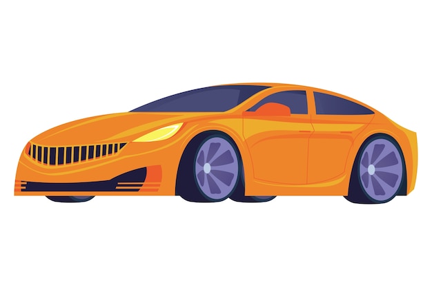 Cartoon Modern Car Illustration – Free Download