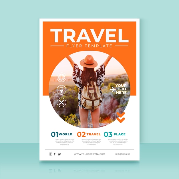 Travel Poster Template Featuring Stunning Photos – Free Download