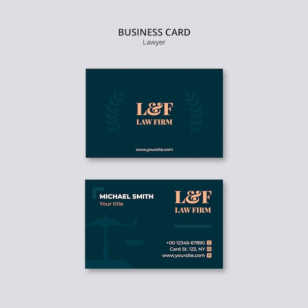 Lawyer Business Card Template Design – Free Download