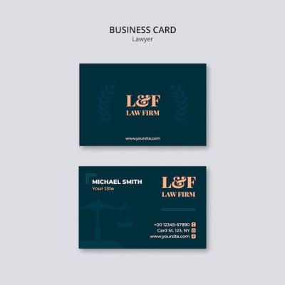 Lawyer Business Card Template Design – Free Download