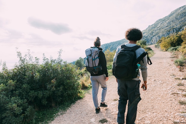 Two Friends Hiking Together – Free Stock Photo for Download