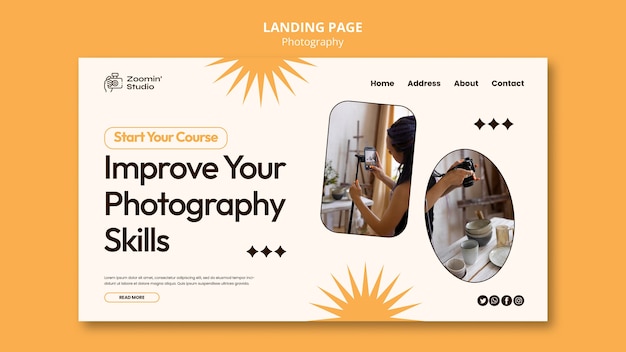 Photography Lessons Workshop Landing Page Template – Free Download