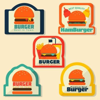 Hamburger Flat Logos – Free Download, Free Stock Photo