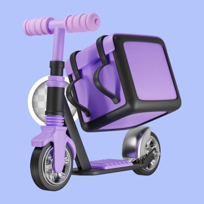 3D Illustration of Skateboard Scooter Delivery Icon – Free Download