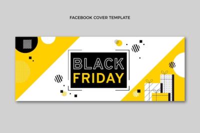 Flat Black Friday Social Media Cover Template – Download Free Stock Photo