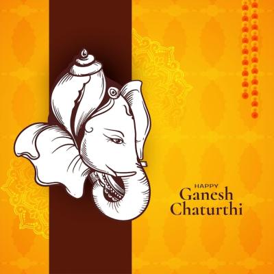 Beautiful Happy Ganesh Chaturthi Indian Festival Background – Free Download