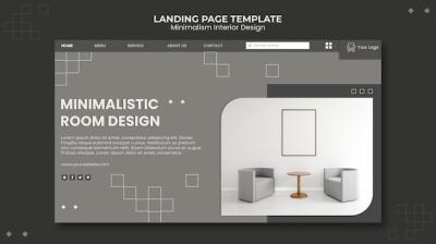 Minimalist Interior Design Landing Page Template – Free Download