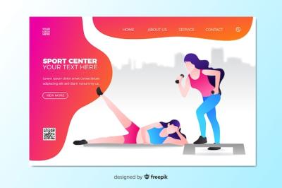 Flat Sport Landing Page Template – Download for Free