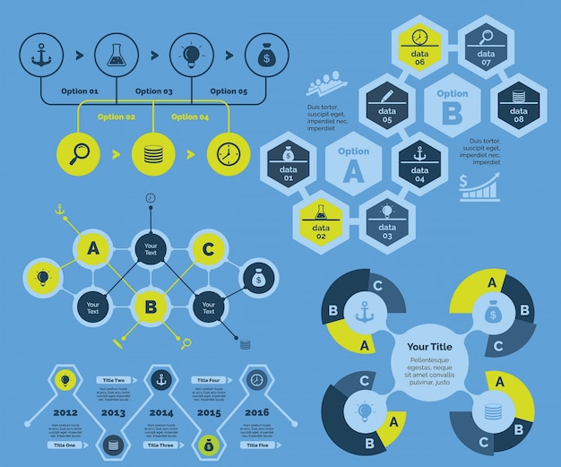 Five Consulting Diagrams Templates Set – Free Download