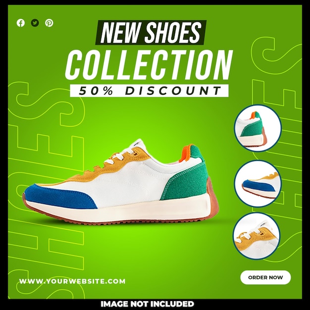 New Shoes Collection Social Media Post Template Design – Free to Download