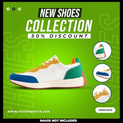 New Shoes Collection Social Media Post Template Design – Free to Download