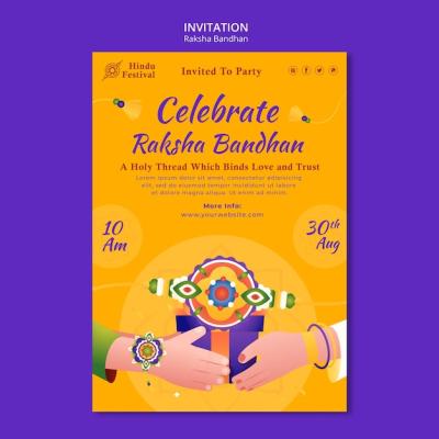 Raksha Bandhan Celebration Invitation – Free Download Free Stock Photo