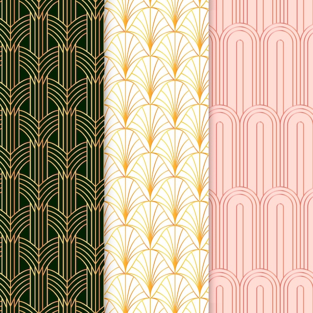 Art Deco Pattern Collection – Free Download for Stunning Vector Templates