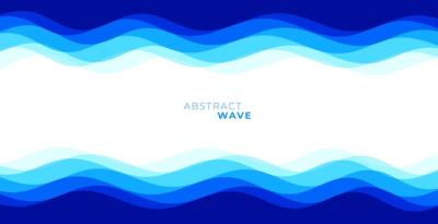 Elegant and Clean Fluid Wavy Motion Blue Banner Design – Free Download