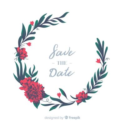 Hand Drawn Wedding Wreath – Free Stock Photo for Download