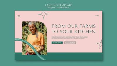 Support Local Businesses Landing Page – Free Download