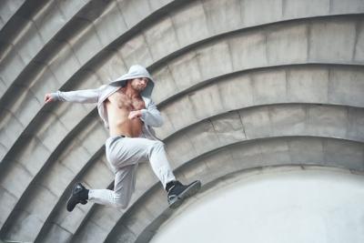 Parkour Enthusiast Performing Street Workout – Free to Download