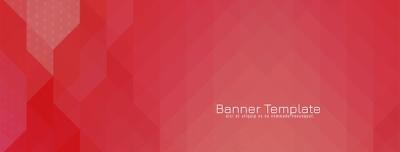 Soft Red Polygonal Triangular Mosaic Pattern Banner Design Vector – Free Download