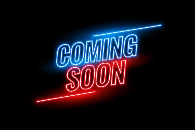 Coming Soon Neon Glow Background Design – Free Download Stock Photo