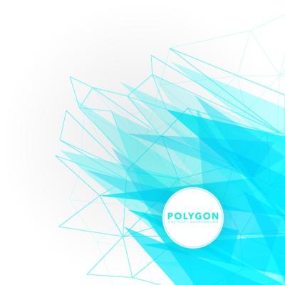 Blue and White Polygon Background – Free Download