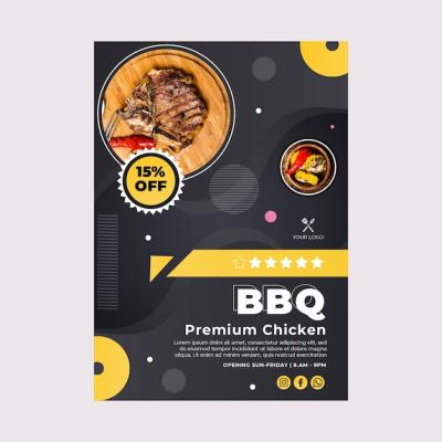 Best Fast Food Restaurant BBQ Poster Template – Free Download