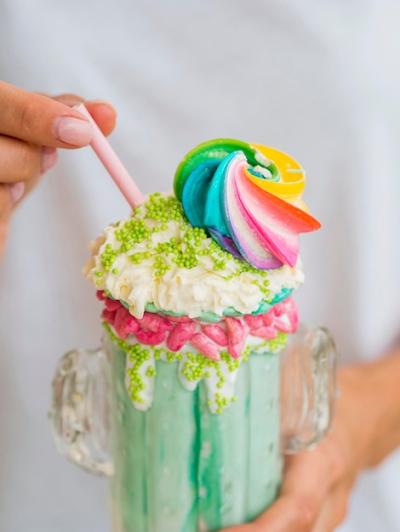 Close-Up of Delicious Milkshake with Straw – Free to Download