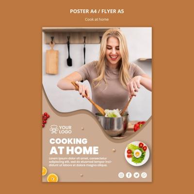 Cooking Poster Template – Free Download, Free Stock Photo