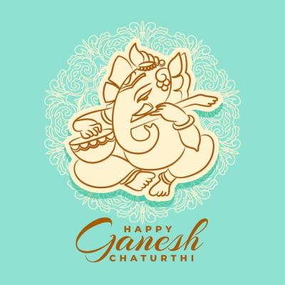 Hindu God Lord Ganesha Design for Ganesh Chaturthi Festival – Free Download