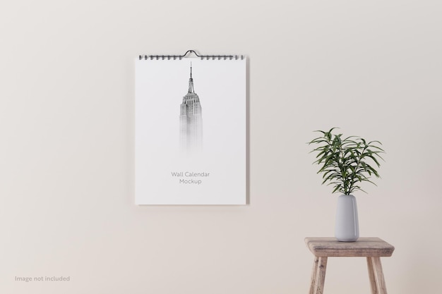 Minimal Wall Calendar Mockup – Free to Download