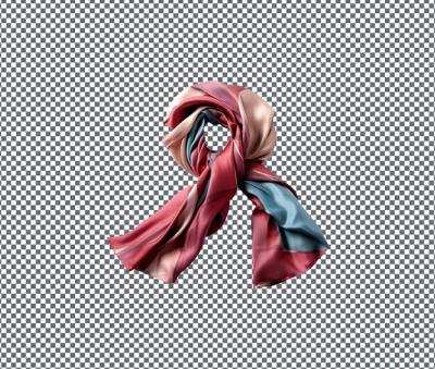 Beautiful Ribbon Scarf Isolated on White Background – Free Download