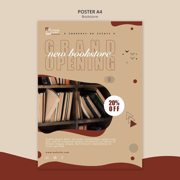 Bookstore Ad Template Poster – Free Download