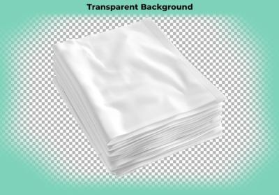 A Stack of White Napkins Isolated on Transparent Background – Free Stock Photo for Download