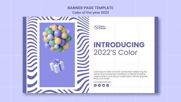 2022 Color of the Year Banner Template – Free Download