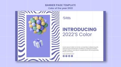 2022 Color of the Year Banner Template – Free Download