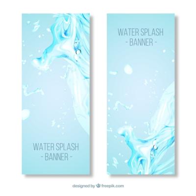 Water Splash Banners – Free Download