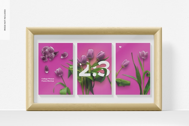 2:3 Collage Picture Frame Mockup – Free Download