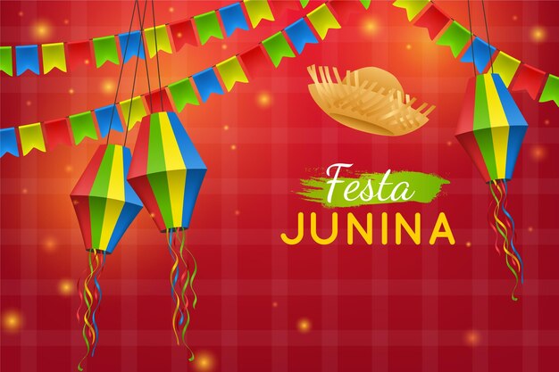 Realistic Festa Junina Illustration – Free Download