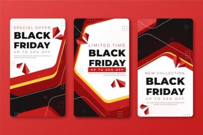 Flat Black Friday Instagram Stories Collection – Free Download