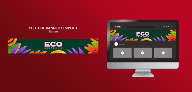 Natural Eco Juice YouTube Banner Template – Free Download