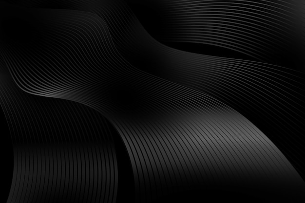 Gradient Black Background with Wavy Lines – Free Stock Photo, Download Free